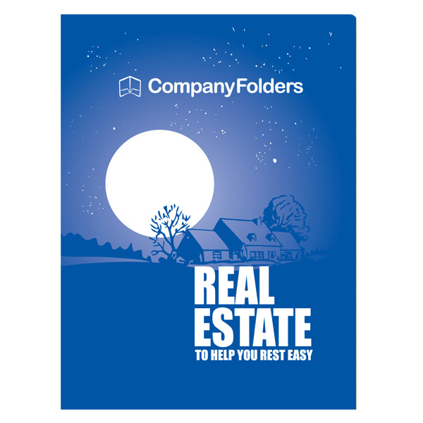 Peaceful Night Real Estate CD Folder Template #illustrator #night #real #template #ai #estate