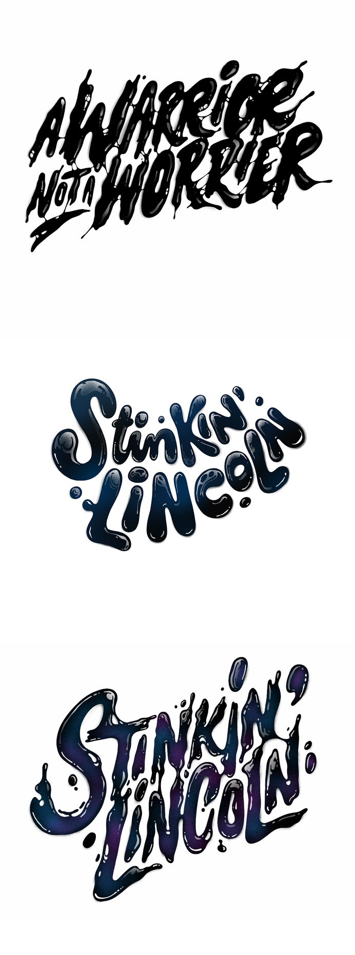 Liquid lettering collection on Behance