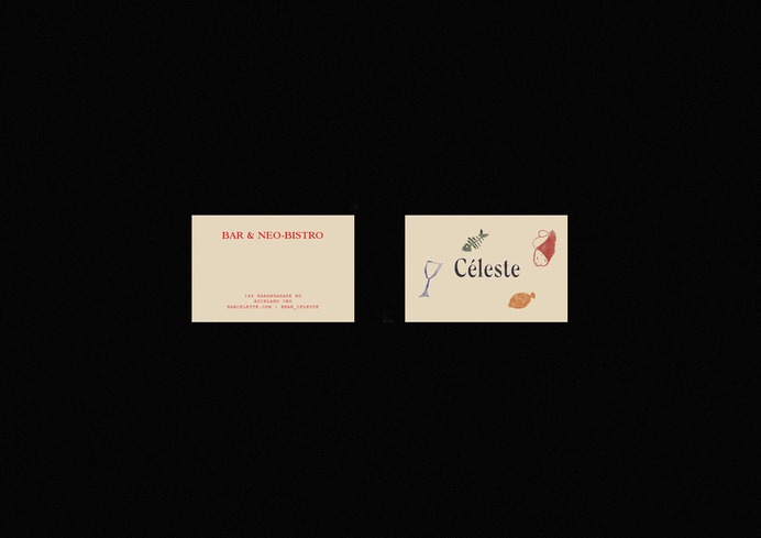 Bar Céleste - Mindsparkle Mag Nicole Miller-Wong created the Art Direction & Design for Bar Céleste – a Wine Bar & Neo-Bistro located in Auckland, New Zealand. Bar Céleste is focused on french-inflected sharing plates and natural wine. #logo #packaging #identity #branding #design #color #photography #graphic #design #gallery #blog #project #mindsparkle #mag #beautiful #portfolio #designer