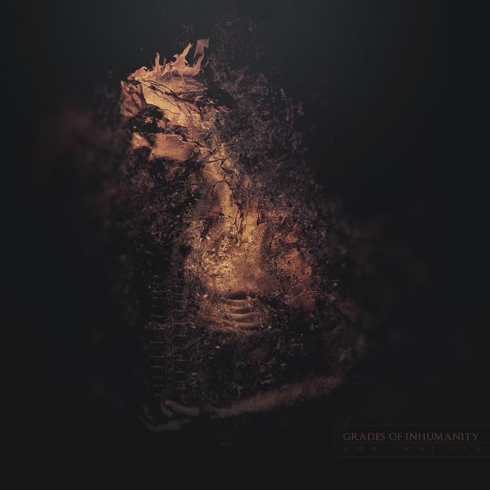 "Grades Of Inhumanity" by Pierre-Alain D. #suffering #statue #portrait #fire #suffer #flame #inhumanity #surreal #dark
