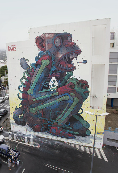 this isn't happiness™ Peteski #mural #monkey