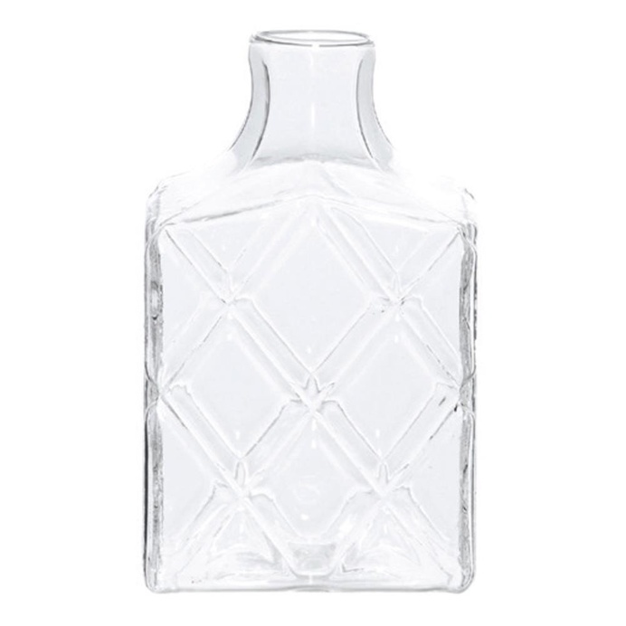 Emerson Glass Lattice Square Vase, 11 cm