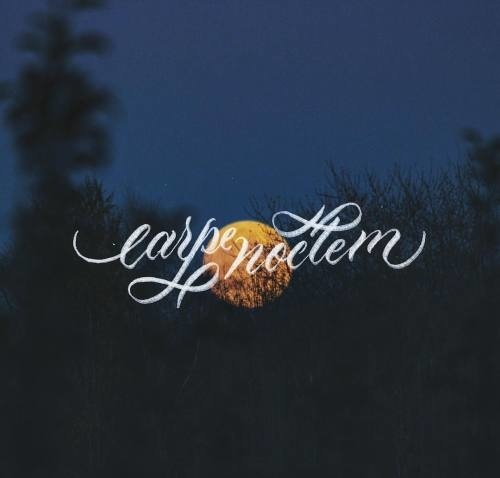 Seize The Night - 📷:@noahsilliman / @unsplash - #moon #seizethenight #lettering #typegang #thedailytype #typematters #brushlettering #cal