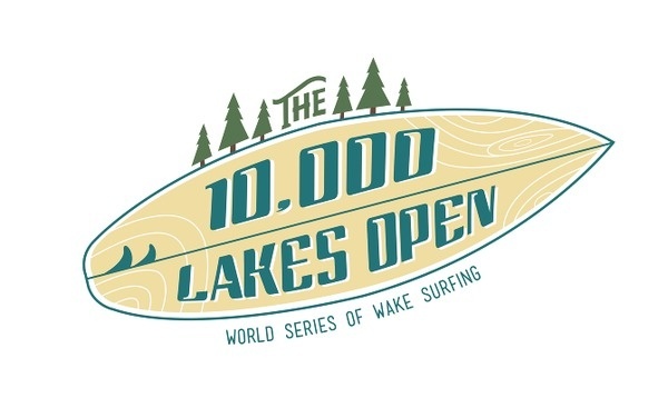 The 10,000 Lakes Open Steve Mino Design #wake #surfing #design #logo #mn