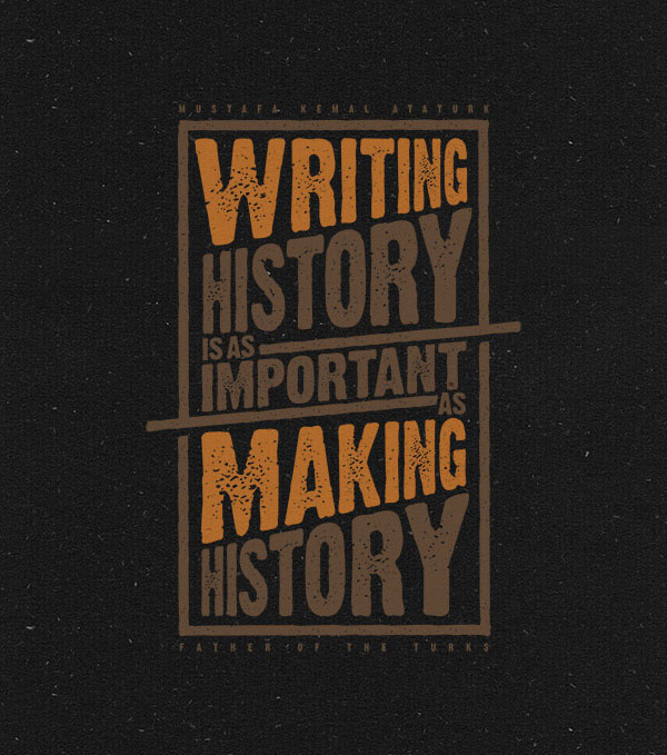 Typographic Ataturk Quotes