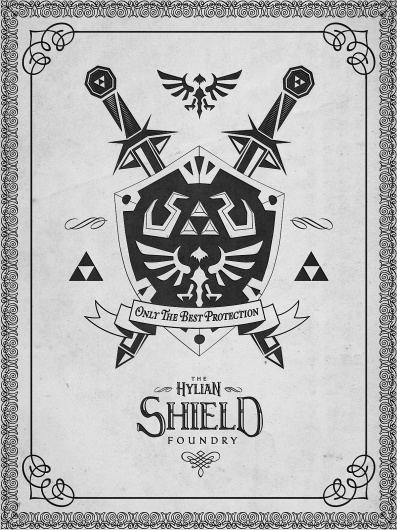 Barrett Biggers #nintendo #prints #icon #shield #brand #gaming #art #game #zelda