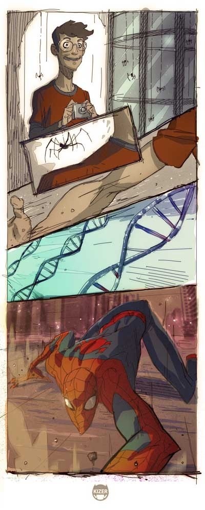 Once Bitten by CoranKizerStone on deviantART #kizer #spiderman