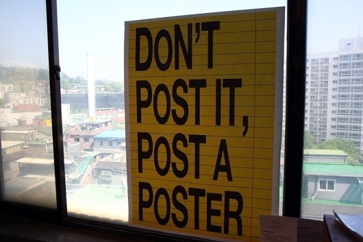 Don't post it, post a poster #poster