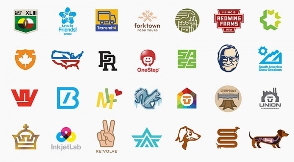 logos.jpg 800×442 pixels #lines #vectors #thick #aaron #design #illustration #draplin #logo