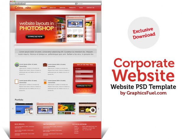 Corporate website psd template Free Psd. See more inspiration related to Template, Website, Corporate, Psd, Website template and Horizontal on Freepik.