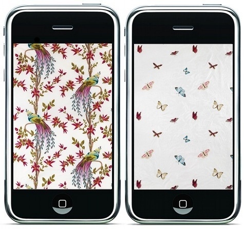 Design*Sponge » Blog Archive » nina campbell iphone wallpapers #wallpapers #pattern #campbell #bird #butterfly #iphone #nina