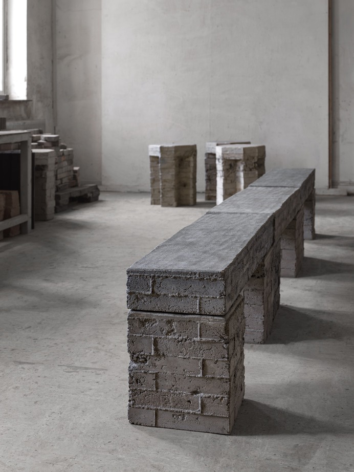 Brick Bench / Table by Bram Vanderbeke