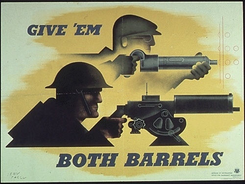 17-0733a | Flickr - Photo Sharing! #1940s #propaganda #ww2 #war #illustration #guns #poster #art #deco