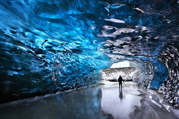 Blue Cave in Skaftafeli, Iceland #cave #photography #iceland #greece #green