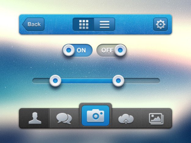 Apple ui interface with blue and grey buttons Free Psd. See more inspiration related to Cloud, Camera, Blue, Button, Apple, Elements, Ui, Buttons, Psd, Grey, Mac, Material, Interface, Upload, Ios, Push, Horizontal, Push button, Os, Albums and Cloud upload on Freepik.