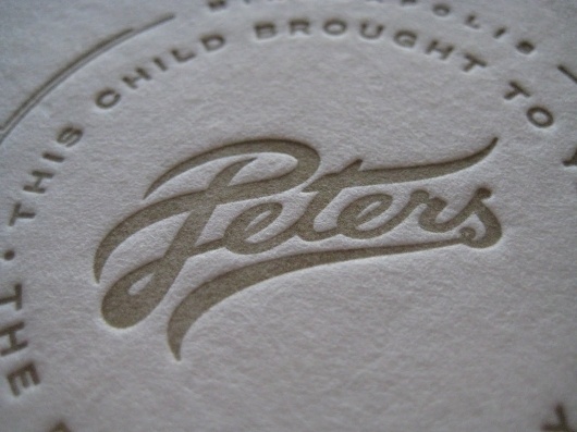 Peters Logo #relief #wordmark #typography