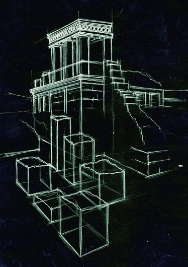 Knossos #temple #greek #ancient #knossos #palace #contrast #greece #drawing #sketch