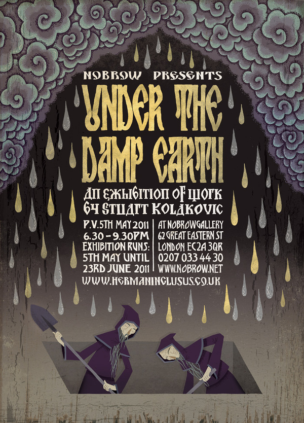 Wyniki Szukania w Grafice Google dla http://www.nobrow.net/wordpress/wp content/uploads/2011/04/Stu Nobrow Flyer web.jpg #grave #exhibition #publishing #illustration #poster #nobrow #drops