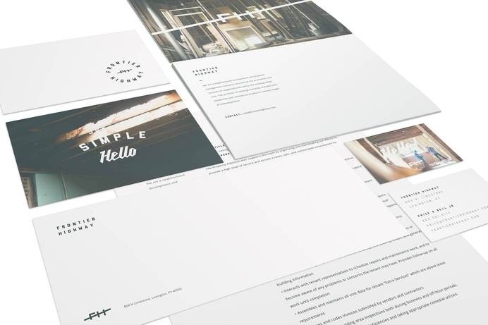 FrontierHighway_Stationery #visual #business #branding #card #envelope #identity #stationery #postcard #letterhead