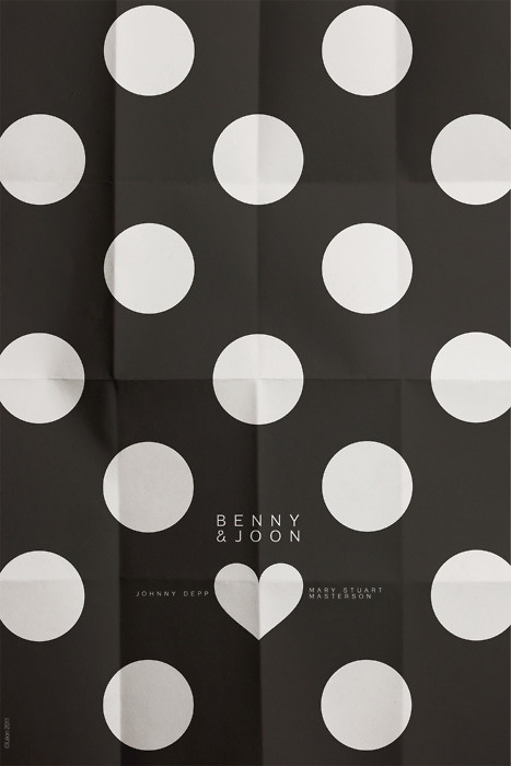 Benny & Joon #heart #movie #circles #minimalism #dots #shape #poster