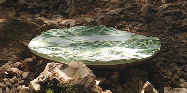 Castlewood St. Park Paper Topo Model #handcut #model #hike #outdoors #topo #rocks #topographic #circle #paper