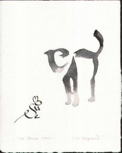 Typography #typography #calligraphy #ink #cat #mouse