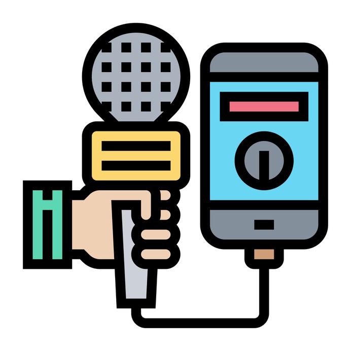 See more icon inspiration related to mass media, electronics, communications, information, microphone, new, communication, phone and mobile on Flaticon.