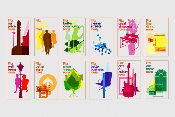 The Fitzrovia Partnership. Designs for a district – dn&co. #poster