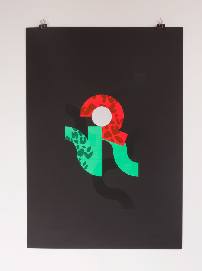 4 color screen print inspired by Run the Jewels's Jeopardy printed on 370gr Fedrigoni Sirio Ultra Black #printmakingmoneygang