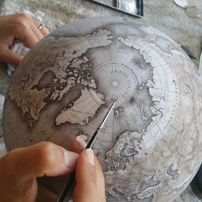 #globes #earth #world #geography #handpainted