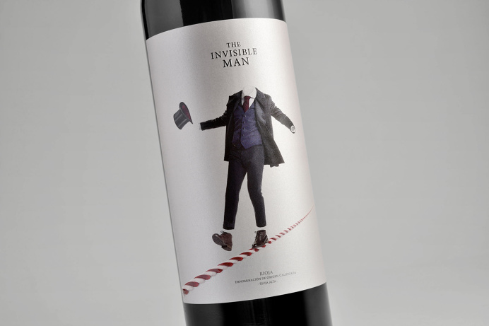 The Invisible Man, wine label by Estudio Maba #label #wine #bottle #suit #elegant #invisible #man
