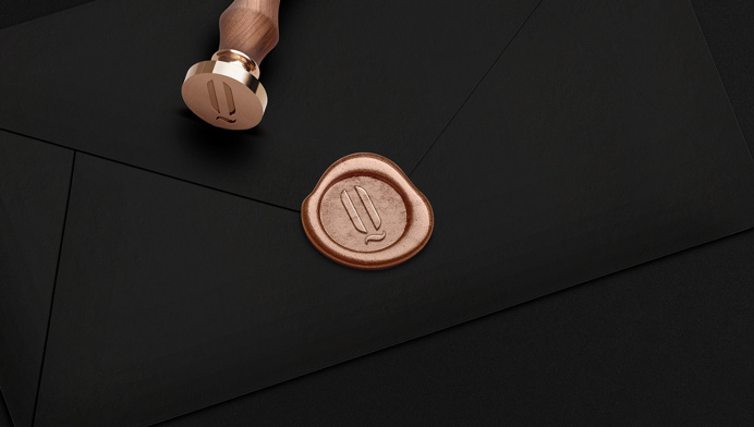 QUIQUE cosmetics copper black dark gold golden logo logotype branding corporate design identity business card print letter letterheadmoder