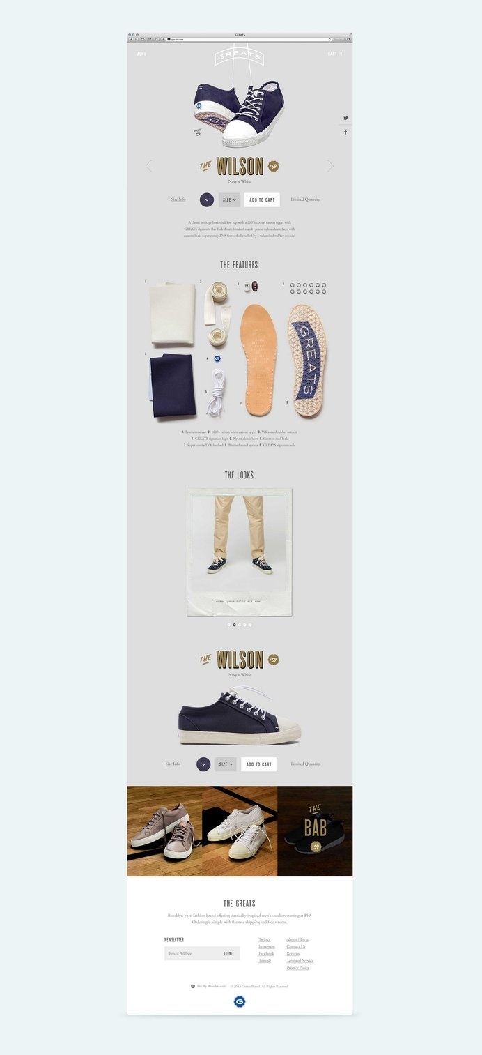 Wondersauce Work / Greats #flat #design #website #minimal #webdesign #grey
