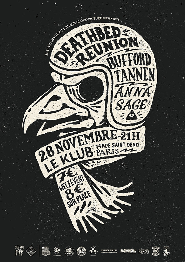 SerialThriller™ #illustration #helmet #crow #typography