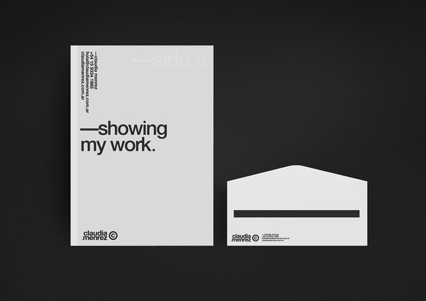 Claudia Menrez® #diseo #white #branding #argentina #stationery #design #color #minimalism #black #pure #corporate #brand #identity #buenos #and #logo #helvetica #aires