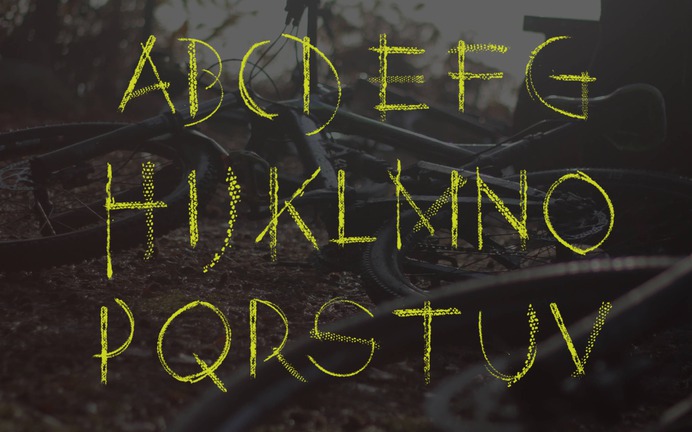 Ridden font alphabet type
