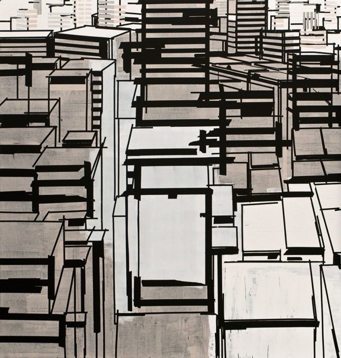 Semi-abstract Urban Scenes by Nuri Kuzucan - JOQUZ #urban #abstract #city #art #painting