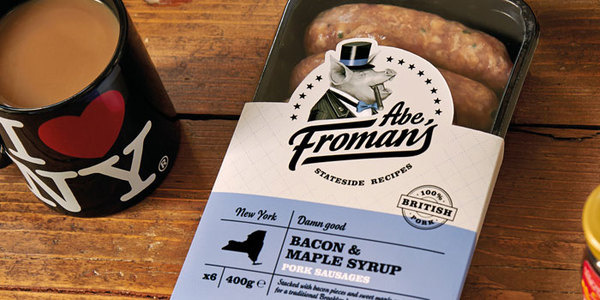 Abe Froman's SausageÂ The Dieline #packaging #pig #sausages #york #new
