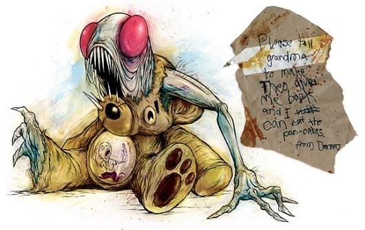 Live Painting With Alex Pardee At The Cosmopolitan Las Vegas:: Kidrobot's Blog, The KRonikle #pardee #alex #illustration #teddy #monster #bear