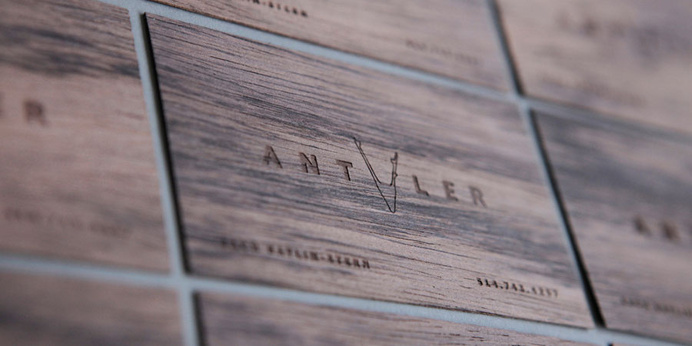 business card, wood