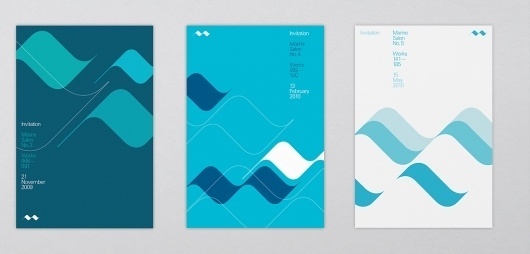 October | Work #print #design #graphic #october #wave #blue