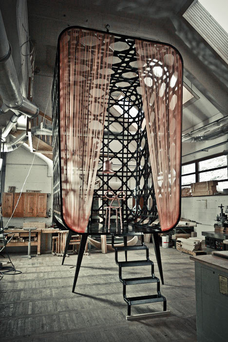 Room of One's Own writing room by Nika Zupanc for Miss Dior #metal #pattern #tank #think