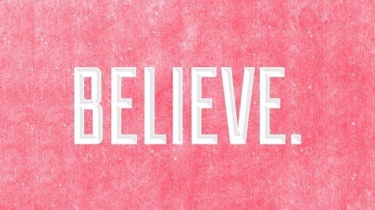 Believe | BrandPress Co. #photoshop #red #tyography #texture