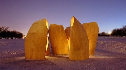 patkau architects: winnipeg skating shelters #shelters #architects #wood #skating #architecture #patkau #winnipeg