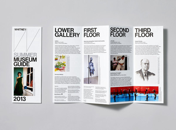 The Whitney's new graphic identity was designed by Experimental Jetset; materials were designed by the Museum's Graphic Design departmen #brochure