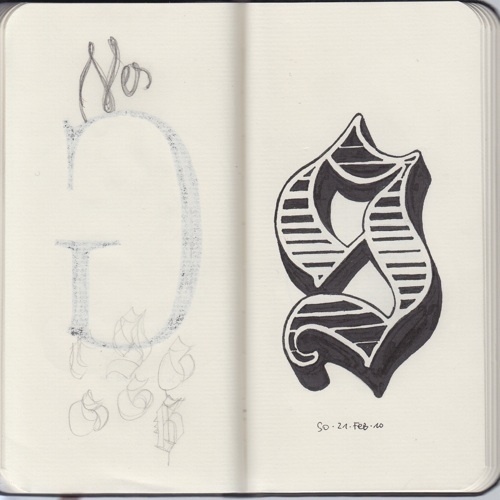 2010 One Letter A Day #type #alphabet #lettering #typography