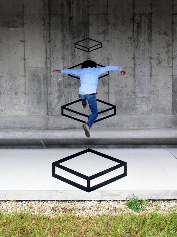 unurth | street art #geometry #jump #art #street