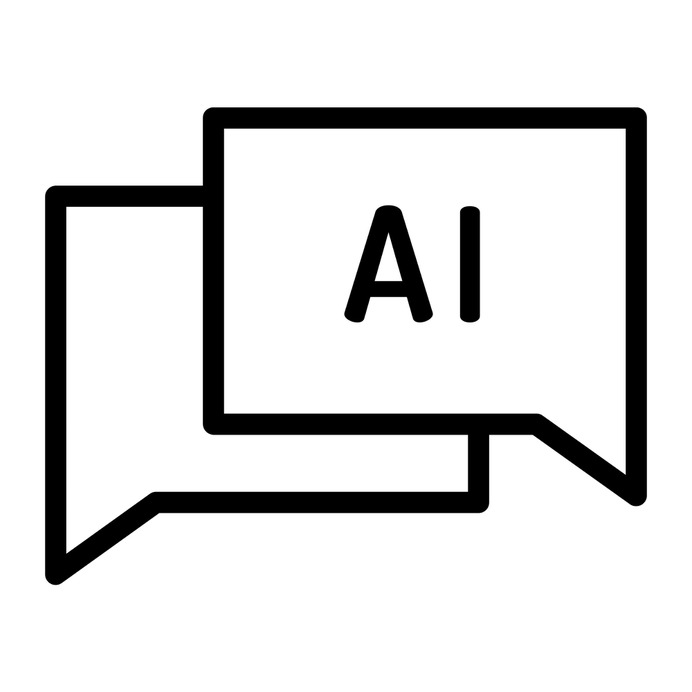 See more icon inspiration related to chat, AI, ui, robotics, artificial intelligence, electronics, electronic, production, communications, industry, user, communication and technology on Flaticon.