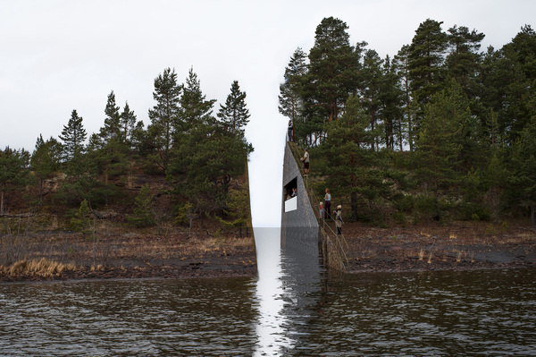 4 Stunning Concept Pictures Of The Permanent Memorial To Norway's Utoya Victims #sculpture #monument #installation #island #memorial #concept