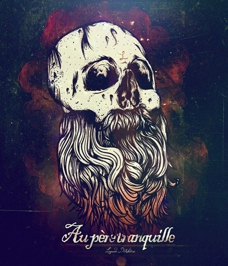 Art & Design Inspiration Fix for October 28th 2011 #illustration #beard #skull
